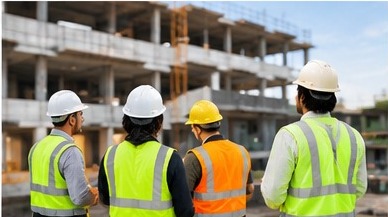 Amida Construction team at work on a Kenyan project site